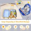 imageGoplus 2PC Kids Luggage 12quot ampamp 16quot Kids Carry On Luggage Set with 4 Spinner Wheels Lightweight Rolling Spinner Suitcase for Children Toddlers Boys and Girls TravelAstronaut
