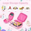 imageGoplus 2PC Kids Luggage 12quot ampamp 16quot Kids Carry On Luggage Set with 4 Spinner Wheels Lightweight Rolling Spinner Suitcase for Children Toddlers Boys and Girls TravelUnicorn