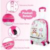 imageGoplus 2PC Kids Luggage 12quot ampamp 16quot Kids Carry On Luggage Set with 4 Spinner Wheels Lightweight Rolling Spinner Suitcase for Children Toddlers Boys and Girls TravelOwl