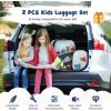 imageGoplus 2PC Kids Luggage 12quot ampamp 16quot Kids Carry On Luggage Set with 4 Spinner Wheels Lightweight Rolling Spinner Suitcase for Children Toddlers Boys and Girls TravelCar