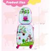 imageGoplus 2PC Kids Luggage 12quot ampamp 16quot Kids Carry On Luggage Set with 4 Spinner Wheels Lightweight Rolling Spinner Suitcase for Children Toddlers Boys and Girls TravelDeer