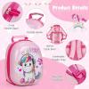 imageGoplus 2PC Kids Luggage 12quot ampamp 16quot Kids Carry On Luggage Set with 4 Spinner Wheels Lightweight Rolling Spinner Suitcase for Children Toddlers Boys and Girls TravelUnicorn