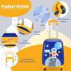 imageGoplus 2PC Kids Luggage 12quot ampamp 16quot Kids Carry On Luggage Set with 4 Spinner Wheels Lightweight Rolling Spinner Suitcase for Children Toddlers Boys and Girls TravelAstronaut