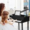 imageGoplus 30Key Classical Kids Piano Mini Grand Piano Wooden LearntoPlay Musical Instrument Toy with Bench Piano Lid Music Rack Gift for Boys Girls Aged 2 Baby Toddler 4 Straight LegBlue4 Straight LegBlack