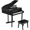 imageGoplus 30Key Classical Kids Piano Mini Grand Piano Wooden LearntoPlay Musical Instrument Toy with Bench Piano Lid Music Rack Gift for Boys Girls Aged 2 Baby Toddler 4 Straight LegBlue3 Straight LegBlack
