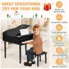 imageGoplus 30Key Classical Kids Piano Mini Grand Piano Wooden LearntoPlay Musical Instrument Toy with Bench Piano Lid Music Rack Gift for Boys Girls Aged 2 Baby Toddler 4 Straight LegBlue4 Straight LegBlack