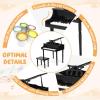 imageGoplus 30Key Classical Kids Piano Mini Grand Piano Wooden LearntoPlay Musical Instrument Toy with Bench Piano Lid Music Rack Gift for Boys Girls Aged 2 Baby Toddler 4 Straight LegBlue4 Straight LegBlack