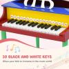 imageGoplus 30Key Classical Kids Piano Mini Grand Piano Wooden LearntoPlay Musical Instrument Toy with Bench Piano Lid Music Rack Gift for Boys Girls Aged 2 Baby Toddler 4 Straight LegBlue4 Straight LegColorful