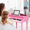 imageGoplus 30Key Classical Kids Piano Mini Grand Piano Wooden LearntoPlay Musical Instrument Toy with Bench Piano Lid Music Rack Gift for Boys Girls Aged 2 Baby Toddler 4 Straight LegBlue4 Straight LegPink