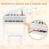 imageGoplus 30Key Classical Kids Piano Mini Grand Piano Wooden LearntoPlay Musical Instrument Toy with Bench Piano Lid Music Rack Gift for Boys Girls Aged 2 Baby Toddler 4 Straight LegBlue4 Straight LegWhite