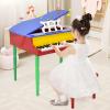 imageGoplus 30Key Classical Kids Piano Mini Grand Piano Wooden LearntoPlay Musical Instrument Toy with Bench Piano Lid Music Rack Gift for Boys Girls Aged 2 Baby Toddler 4 Straight LegBlue4 Straight LegColorful