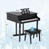 imageGoplus 30Key Classical Kids Piano Mini Grand Piano Wooden LearntoPlay Musical Instrument Toy with Bench Piano Lid Music Rack Gift for Boys Girls Aged 2 Baby Toddler 4 Straight LegBlue3 Straight LegBlack