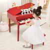 imageGoplus 30Key Classical Kids Piano Mini Grand Piano Wooden LearntoPlay Musical Instrument Toy with Bench Piano Lid Music Rack Gift for Boys Girls Aged 2 Baby Toddler 4 Straight LegBlue4 Straight LegRed