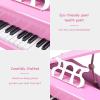 imageGoplus 30Key Classical Kids Piano Mini Grand Piano Wooden LearntoPlay Musical Instrument Toy with Bench Piano Lid Music Rack Gift for Boys Girls Aged 2 Baby Toddler 4 Straight LegBlue3 Straight LegPink