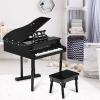 imageGoplus 30Key Classical Kids Piano Mini Grand Piano Wooden LearntoPlay Musical Instrument Toy with Bench Piano Lid Music Rack Gift for Boys Girls Aged 2 Baby Toddler 4 Straight LegBlue3 Straight LegBlack