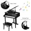 imageGoplus 30Key Classical Kids Piano Mini Grand Piano Wooden LearntoPlay Musical Instrument Toy with Bench Piano Lid Music Rack Gift for Boys Girls Aged 2 Baby Toddler 4 Straight LegBlue3 Straight LegBlack