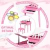 imageGoplus 30Key Classical Kids Piano Mini Grand Piano Wooden LearntoPlay Musical Instrument Toy with Bench Piano Lid Music Rack Gift for Boys Girls Aged 2 Baby Toddler 4 Straight LegBlue4 Straight LegPink