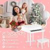 imageGoplus 30Key Classical Kids Piano Mini Grand Piano Wooden LearntoPlay Musical Instrument Toy with Bench Piano Lid Music Rack Gift for Boys Girls Aged 2 Baby Toddler 4 Straight LegBlue3 Straight LegWhite