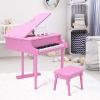 imageGoplus 30Key Classical Kids Piano Mini Grand Piano Wooden LearntoPlay Musical Instrument Toy with Bench Piano Lid Music Rack Gift for Boys Girls Aged 2 Baby Toddler 4 Straight LegBlue3 Straight LegPink