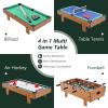 imageGoplus 4 in 1 Multi Game Table Combination Game Table Set with Pool Billiards Air Hockey Foosball Table Tennis Stackable Combo Tabletops for Home Play Room Party Family Night