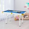 imageGoplus 48quot Pool Table Foldable Billiards Table with 2 Cue Sticks 16 Balls Triangle 2 Chalks Brush Portable Compact Folding Pool Game Table for Kids Adults FamilyBlue