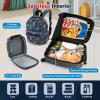 imageGoplus 5 Piece Kids Luggage Set 16 Carry on Suitcase w13 Backpack Neck Pillow Hardside Spinner Toddler Luggage Travel Rolling Suitcase for Boys Girls Gifts Navy Space DinoNavy  Space Dino