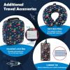 imageGoplus 5 Piece Kids Luggage Set 16 Carry on Suitcase w13 Backpack Neck Pillow Hardside Spinner Toddler Luggage Travel Rolling Suitcase for Boys Girls Gifts Navy Space DinoNavy  Space Dino