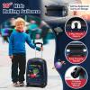 imageGoplus 5 Piece Kids Luggage Set 16 Carry on Suitcase w13 Backpack Neck Pillow Hardside Spinner Toddler Luggage Travel Rolling Suitcase for Boys Girls Gifts Navy Space DinoNavy  Space Dino