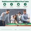 imageGoplus 55 Pool Table Set Folding Billiards Table 2 Cue Sticks 16 Balls 2 Chalks Triangle Brush Foldable Legs Portable Game Table for Kids Adults Family Game Room Bar Office