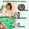 imageGoplus 55 Pool Table Set Folding Billiards Table 2 Cue Sticks 16 Balls 2 Chalks Triangle Brush Foldable Legs Portable Game Table for Kids Adults Family Game Room Bar Office