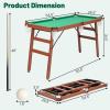 imageGoplus 55 Pool Table Set Folding Billiards Table 2 Cue Sticks 16 Balls 2 Chalks Triangle Brush Foldable Legs Portable Game Table for Kids Adults Family Game Room Bar Office