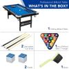 imageGoplus 6 FT Folding Pool Table 76 Inch Portable Billiard Tables for Adults WFoldable ampamp Locking Legs Adjustable Feet Full Accessory Kit of 2 Cues 16 Billiard Balls Triangle Brush Chalk