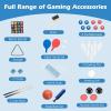imageGoplus 6in1 Multi Game Table Combo Game Table wBasketball Billiards Ping Pong Hockey Shuffleboard Bowling Adults Space Saving Combination Game Table Set for Party Game Room Arcade