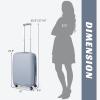 imageGoplus Carry On Luggage 20 Inch Lightweight 100 PC Hardshell Suitcase with TSA Lock Height Adjustable Handle Spinner Wheels Airline Approved Luggage for Travel Business Light Steel BlueLight Steel Blue