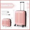 imageGoplus Carry On Luggage Set 2 Piece Airline Approved 20 Suitcase ampamp 14 Cosmetic Case Expandable Lightweight Hardshell Luggage wUSB Port TSA Lock Spinner Wheels Pink