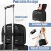 imageGoplus Carry On Luggage Set 2 Piece Airline Approved 20 Suitcase ampamp 14 Cosmetic Case Expandable Lightweight Hardshell Luggage wUSB Port TSA Lock Spinner Wheels Black
