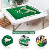 imageGoplus Classic Foldable Mahjong Table 35 Square Green 4 Cup Holders ampamp 4 Chip Grooves Foldable for Adults Domino Game CampingClassic Mahjong Table  Green