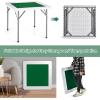 imageGoplus Classic Foldable Mahjong Table 35 Square Green 4 Cup Holders ampamp 4 Chip Grooves Foldable for Adults Domino Game CampingClassic Mahjong Table  Green