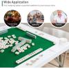 imageGoplus Classic Foldable Mahjong Table 35 Square Green 4 Cup Holders ampamp 4 Chip Grooves Foldable for Adults Domino Game CampingClassic Mahjong Table  Green