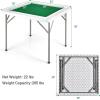 imageGoplus Classic Foldable Mahjong Table 35 Square Green 4 Cup Holders ampamp 4 Chip Grooves Foldable for Adults Domino Game CampingClassic Mahjong Table  Green