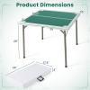 imageGoplus Classic Foldable Mahjong Table 35 Square Green 4 Cup Holders ampamp 4 Chip Grooves Foldable for Adults Domino Game CampingTable wRemovable Mat  Pure Green