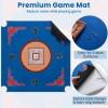 imageGoplus Classic Foldable Mahjong Table 35 Square Green 4 Cup Holders ampamp 4 Chip Grooves Foldable for Adults Domino Game CampingTable wRemovable Mat  Blue
