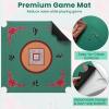 imageGoplus Classic Foldable Mahjong Table 35 Square Green 4 Cup Holders ampamp 4 Chip Grooves Foldable for Adults Domino Game CampingTable wRemovable Mat  Green