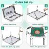 imageGoplus Classic Foldable Mahjong Table 35 Square Green 4 Cup Holders ampamp 4 Chip Grooves Foldable for Adults Domino Game CampingTable wRemovable Mat  Green