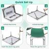 imageGoplus Classic Foldable Mahjong Table 35 Square Green 4 Cup Holders ampamp 4 Chip Grooves Foldable for Adults Domino Game CampingTable wRemovable Mat  Pure Green