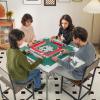 imageGoplus Classic Foldable Mahjong Table 35 Square Green 4 Cup Holders ampamp 4 Chip Grooves Foldable for Adults Domino Game CampingTable wRemovable Mat  Pure Green