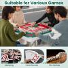 imageGoplus Classic Foldable Mahjong Table 35 Square Green 4 Cup Holders ampamp 4 Chip Grooves Foldable for Adults Domino Game CampingTable wRemovable Mat  Green