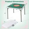 imageGoplus Classic Foldable Mahjong Table 35 Square Green 4 Cup Holders ampamp 4 Chip Grooves Foldable for Adults Domino Game CampingTable wRemovable Mat  Green