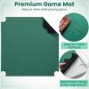 imageGoplus Classic Foldable Mahjong Table 35 Square Green 4 Cup Holders ampamp 4 Chip Grooves Foldable for Adults Domino Game CampingTable wRemovable Mat  Pure Green