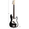 imageGoplus Electric Bass Guitar Full Size 4 String with Strap Guitar Bag Amp Cord Black Bass 4 StrapsBlack Bass 4 Straps